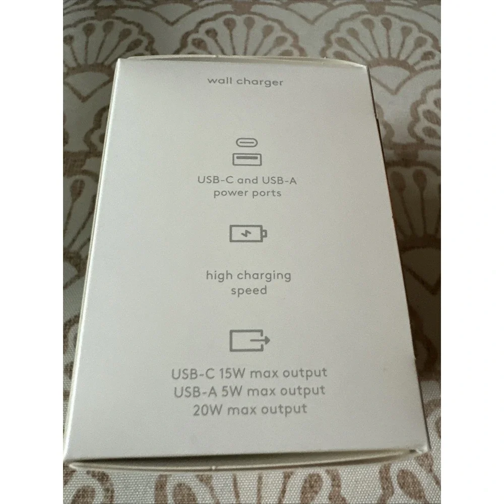 2-Port 20W USB-a and USB-C Wall Charger - Heyday Watermelon Color‎